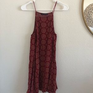 Burgundy halter dress